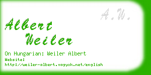 albert weiler business card